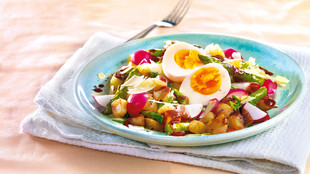 Röstkartoffelsalat mit Ei