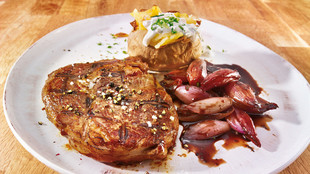 Rib Eye mit Schalotten 