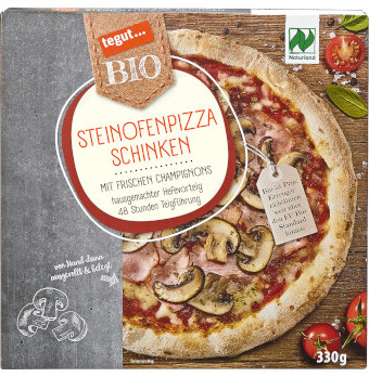 tegut Bio Steinofenpizza Schinken