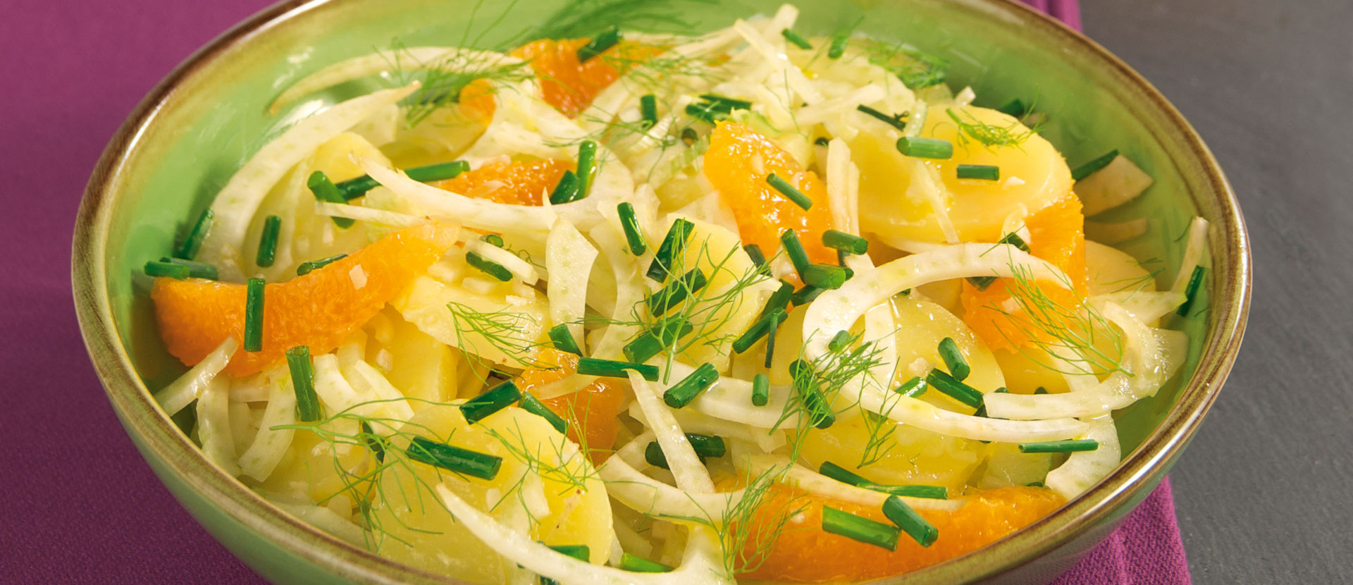 Kartoffel-Fenchel-Salat mit Orangenfilets