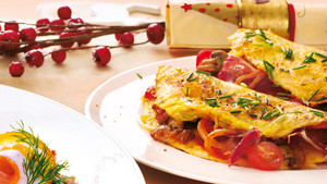 Omelette de luxe mit Bio-Bauernschinken