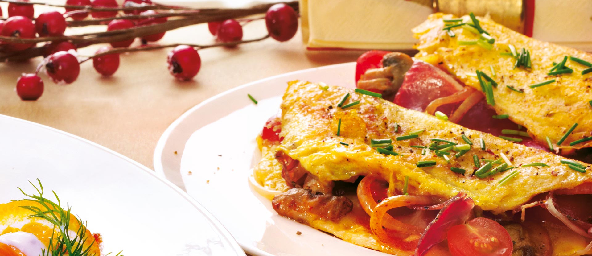 Omelette de luxe mit Bio-Bauernschinken