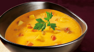 Moehren Kokos Curry Suppe