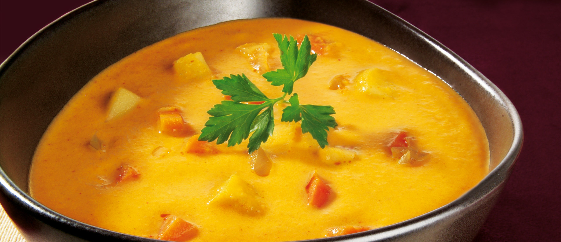 Moehren Kokos Curry Suppe