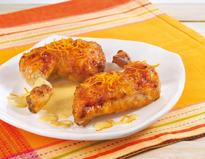 Hähnchenschenkel à l'orange