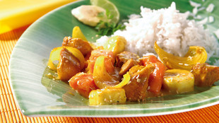 Curry-Huhn - flambiert 