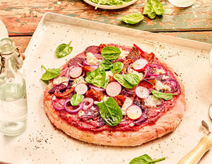 Purple Pizza mit Ziegenkäse