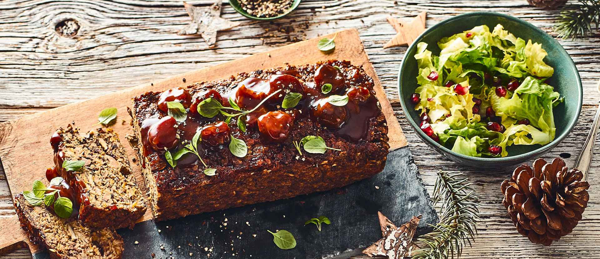 Vegetarischer Braten mit Maronen