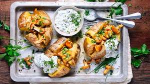 Ofenkartoffeln mit Pfifferlingen