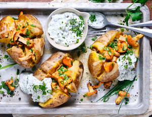 Ofenkartoffeln mit Pfifferlingen