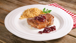 Rumpsteak mit Chili-Kirschkonfitüre
