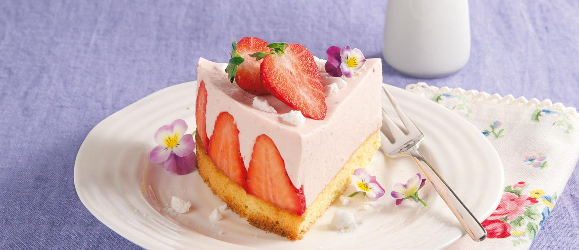 Kleiner Erdbeer-Cheesecake