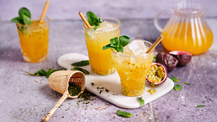 Passionsfrucht Eistee mit Minze