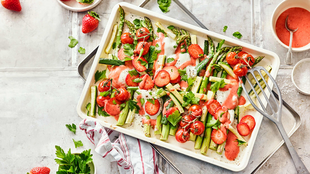 Spargelsalat vom Blech