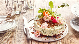 Frischkäsekuchen mit Kräutern