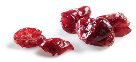 einzelne getrocknete Cranberries