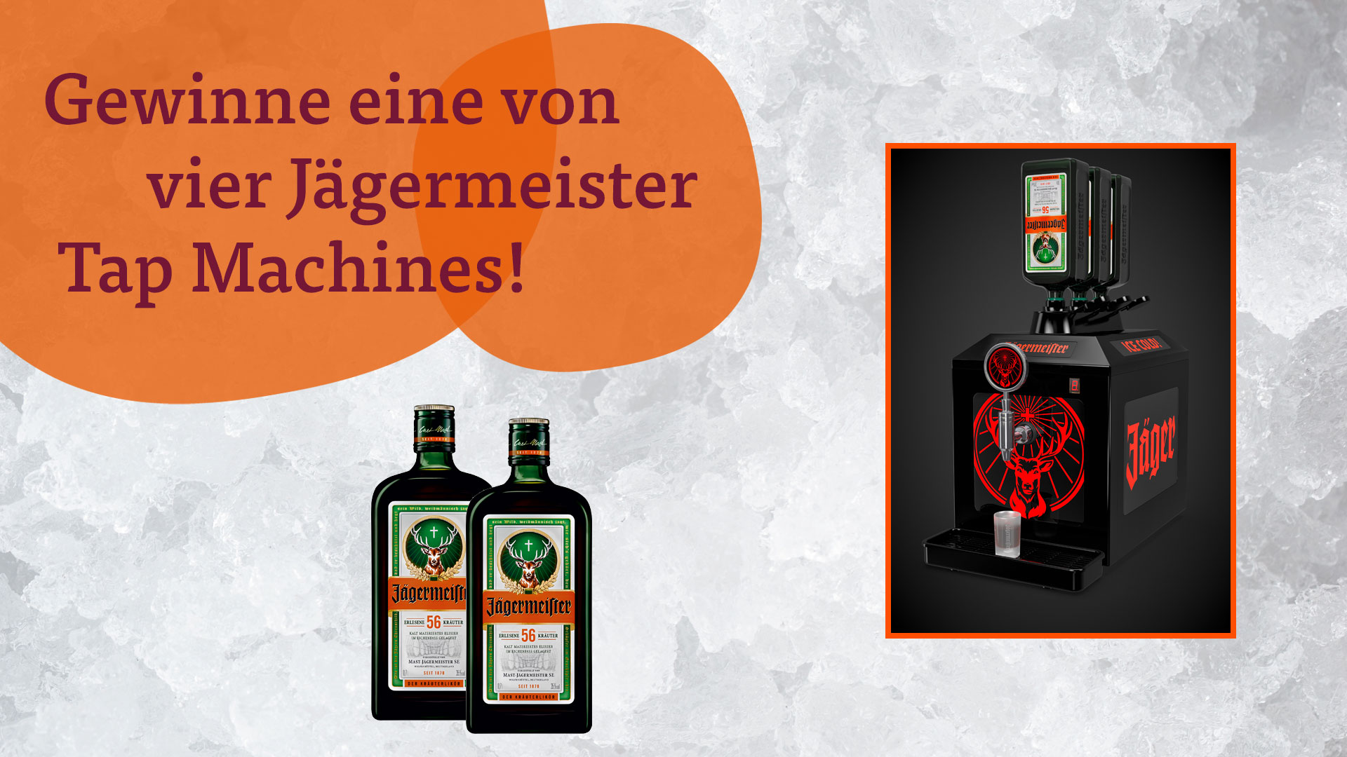Jägermeister-Flaschen und Tap Machine