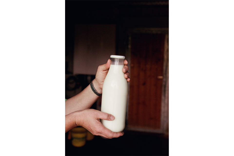Schrozberger Milch Flasche