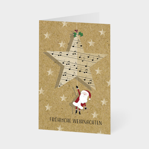 Eine Unicef Weihnachtskarte mit einem Stern