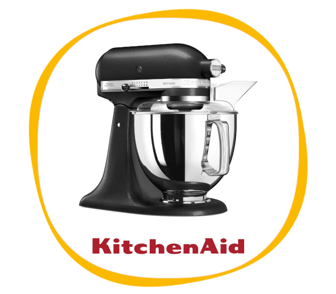 Eine Küchenmaschine von der Marke KitchenAid