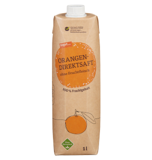 Die neue nachhaltigere Orangensaftverpackung von der tegut Eigenmarke