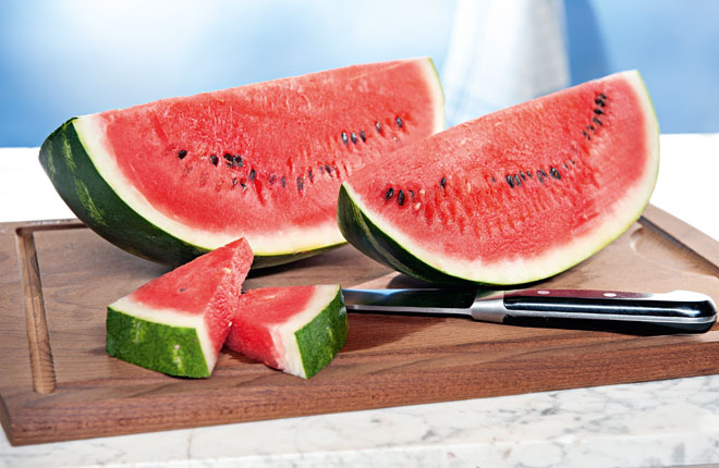 geschnittene Wassermelonen-Stücke