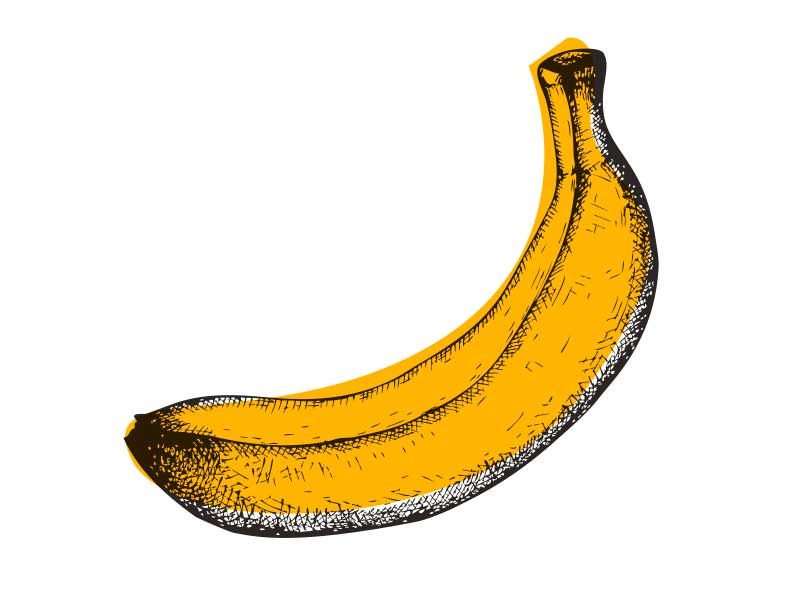 Gezeichnete Banane