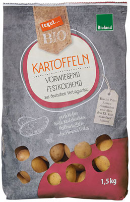 Bio-Kartoffeln bei tegut... in Verpackung