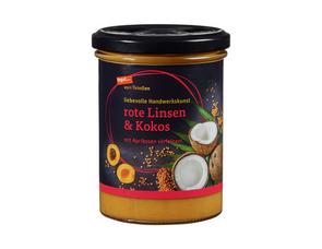 Darstellung von Suppe rote Linsen & Kokos