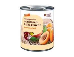 Darstellung von Aprikosen halbe Frucht in Traubensaft 850 ml