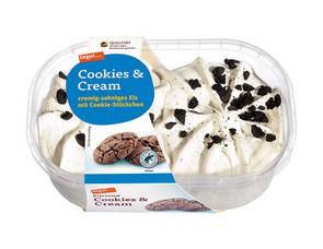 Darstellung von Eiscreme Cookies & Cream