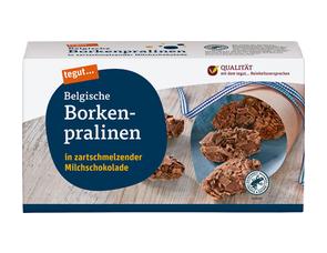 Darstellung von Belgische Borkenpralinen in zartschmelzender Milchschokolade