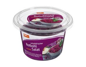 Darstellung von schnittfrischer Rotkohlsalat