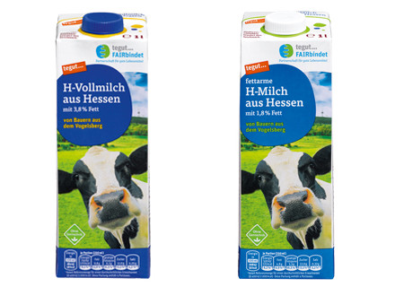 Fairbindet H-Milch Packungen