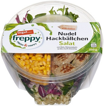 Nudel Hackbällchen Salat