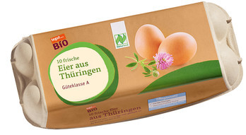 Bio Eier aus Thüringen, 10 Stück
