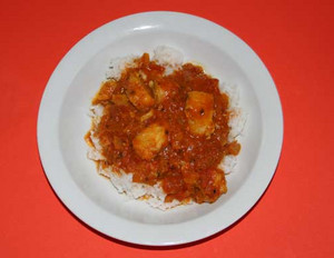Fisch-Curry mit Reis
