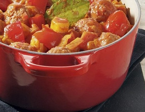 Paprika-Curry mit Hackfleischbällchen