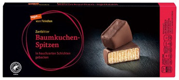 Baumkuchen-Spitzen in Zartbitterschokolade