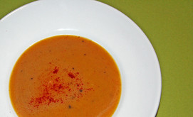 Kürbis-Kokos-Suppe mit Koriander