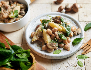 Champignon-Bohnenpfanne