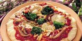 Pizza Funghi con Spinaci