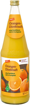Orangen-Direktsaft Glasflasche